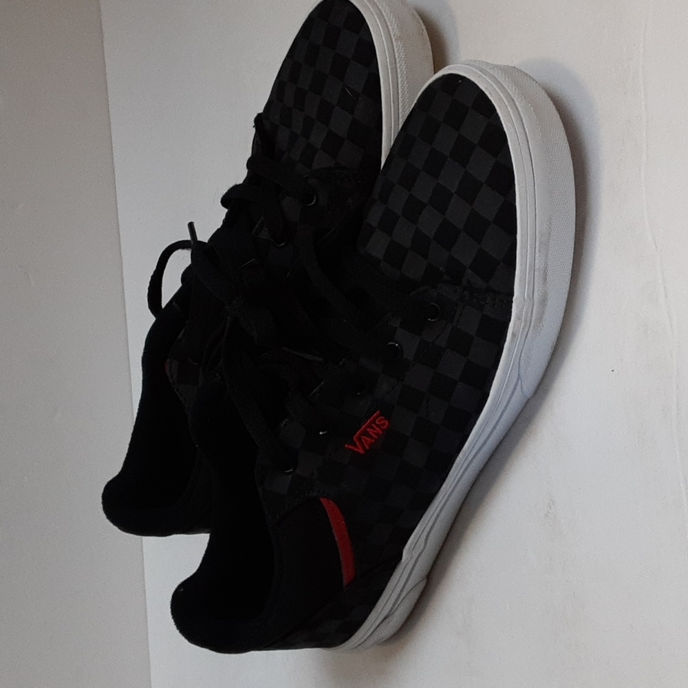 Vans Seldan Shoes Youth Size 7 Black Check - Picture 3 of 9